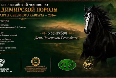 Фото к новости ВСЕРОССИЙСКИЙ ЧЕМПИОНАТ ВЛАДИМИРСКОЙ ПОРОДЫ «Атланты Северного Кавказа 2026» Чемпионат приурочен к *ГОДУ ЕДИНСТВА НАРОДОВ РОССИИ.*
